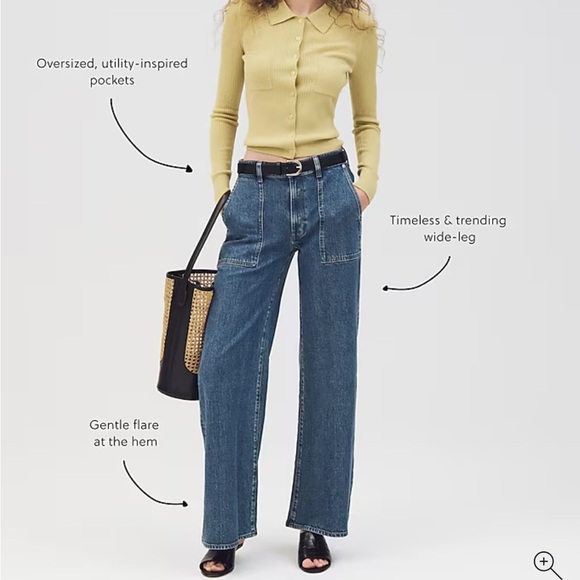 J. Crew Camp-pocket wide leg jean Dark Rinse - Picture 2 of 11